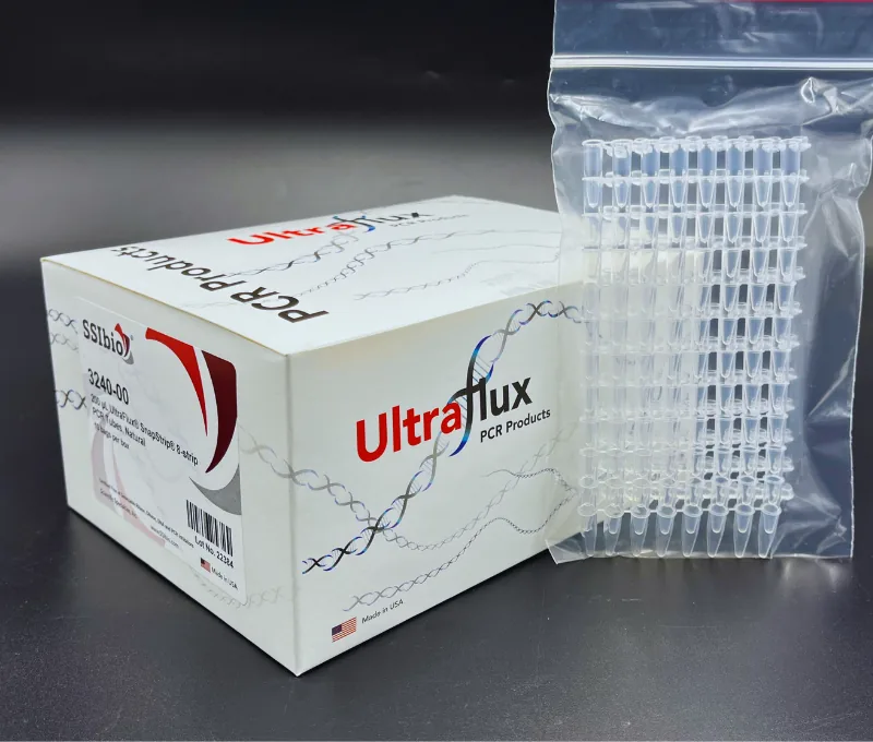 Ống PCR 0.2 ml dải 8, màu trong suốt, nắp gồ liền thân - ảnh 3