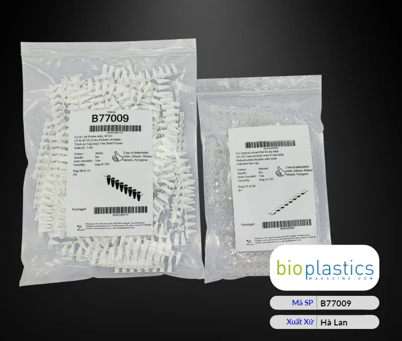Ống PCR 0.1 ml dải 8, màu trắng đục, nắp phẳng rời B77009 - ảnh 2