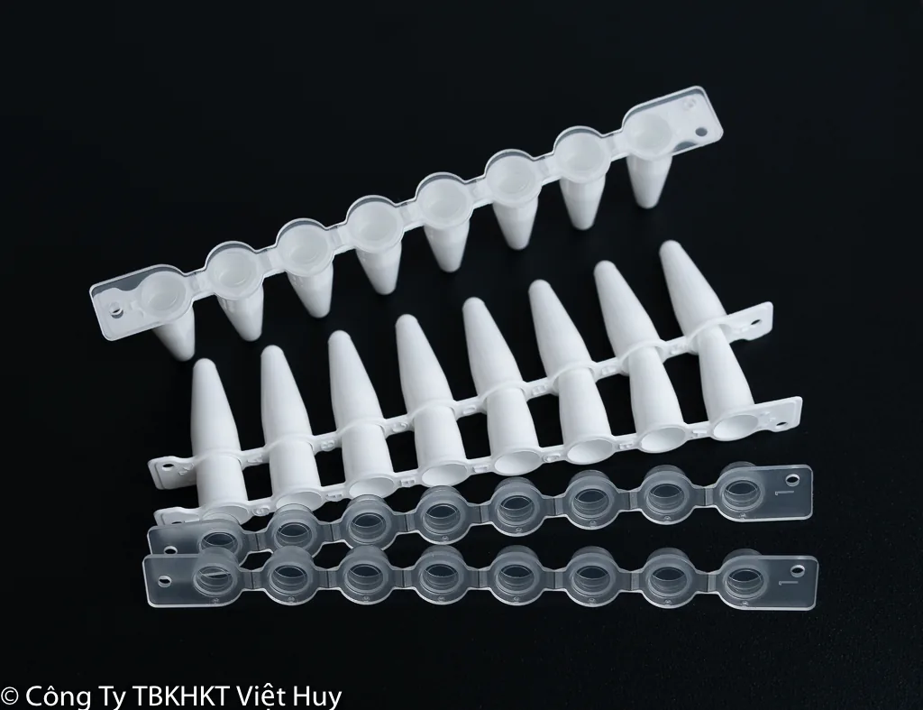 Ống PCR 0.1 ml dải 8, màu trắng đục, nắp phẳng rời B77009 - ảnh 3