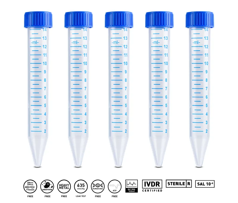Ống ly tâm falcon, vô trùng (15/50 ml)