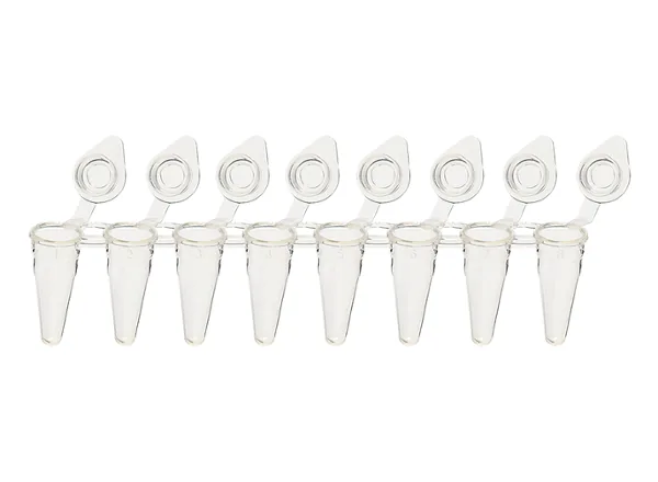 Ống PCR 0.1 ml dải 8, màu trong suốt, nắp phẳng liền thân | 3248-00