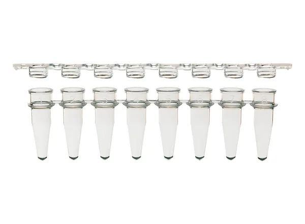 Ống PCR 0.2 ml dải 8, màu trong suốt, nắp phẳng rời | 3135-00