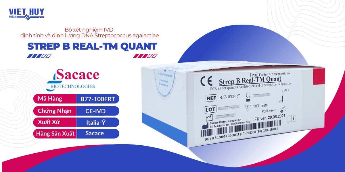 Bộ kit xét nghiệm Strep B Real-TM Quant của hãng Sacace Biotechnologies