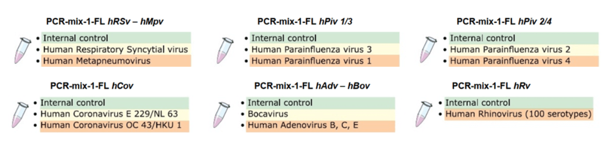 phát hiện và phân biệt 7 nhóm virus gây bệnh hô hấp khác nhau