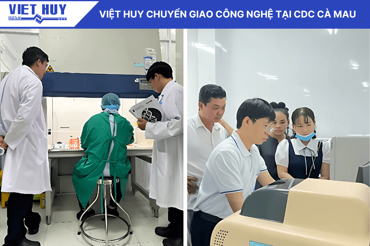 Việt Huy chuyển giao công nghệ tại CDC Cà Mau