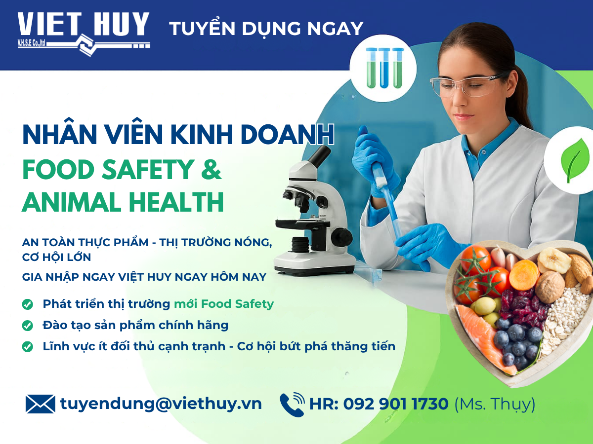 TUYỂN DỤNG NHÂN VIÊN KINH DOANH (SALES EXECUTIVE) | FOOD SAFETY & ANIMAL HEALTH